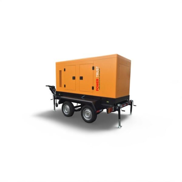 PowerTrust Mobile Generator with Four-wheel Trailer, Powered by WEICHAI